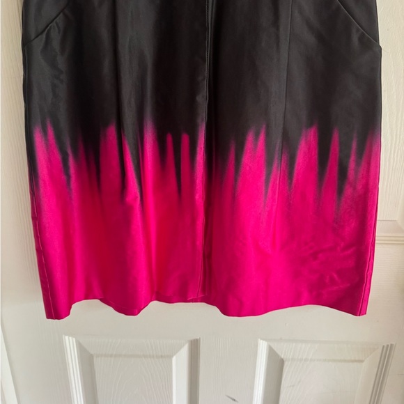 Milly Coco Dress, Black, Pink, Exposed Zipper, Pockets, Sleeveless, 8, Worn Once - Picture 2 of 7